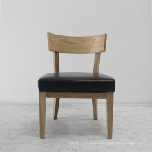 Wooden Furniture Modern Design Solid Wood Chairs with Leather Soft